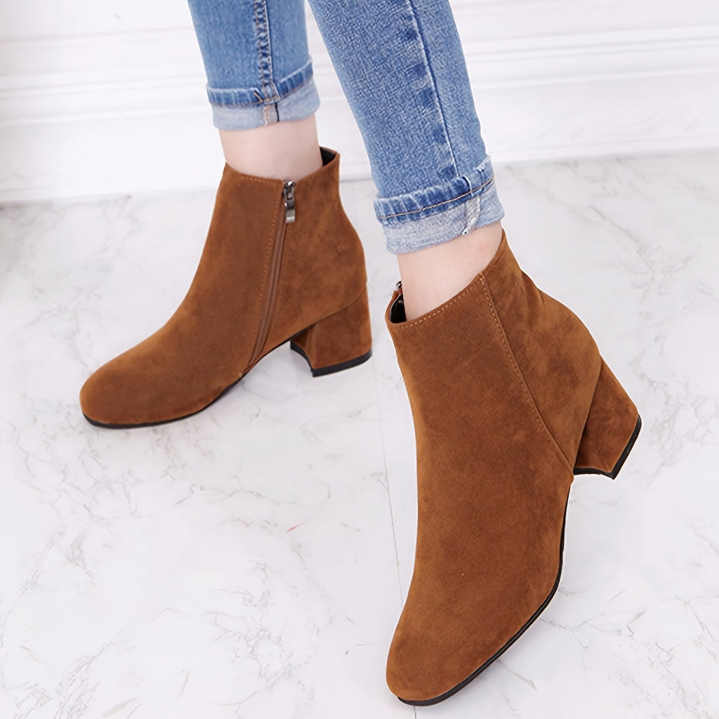 Women's Chelsea Ankle Boot with Block Heel