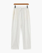 Men's Relaxed Linen Drawstring Trousers Everyday Comfort Pants