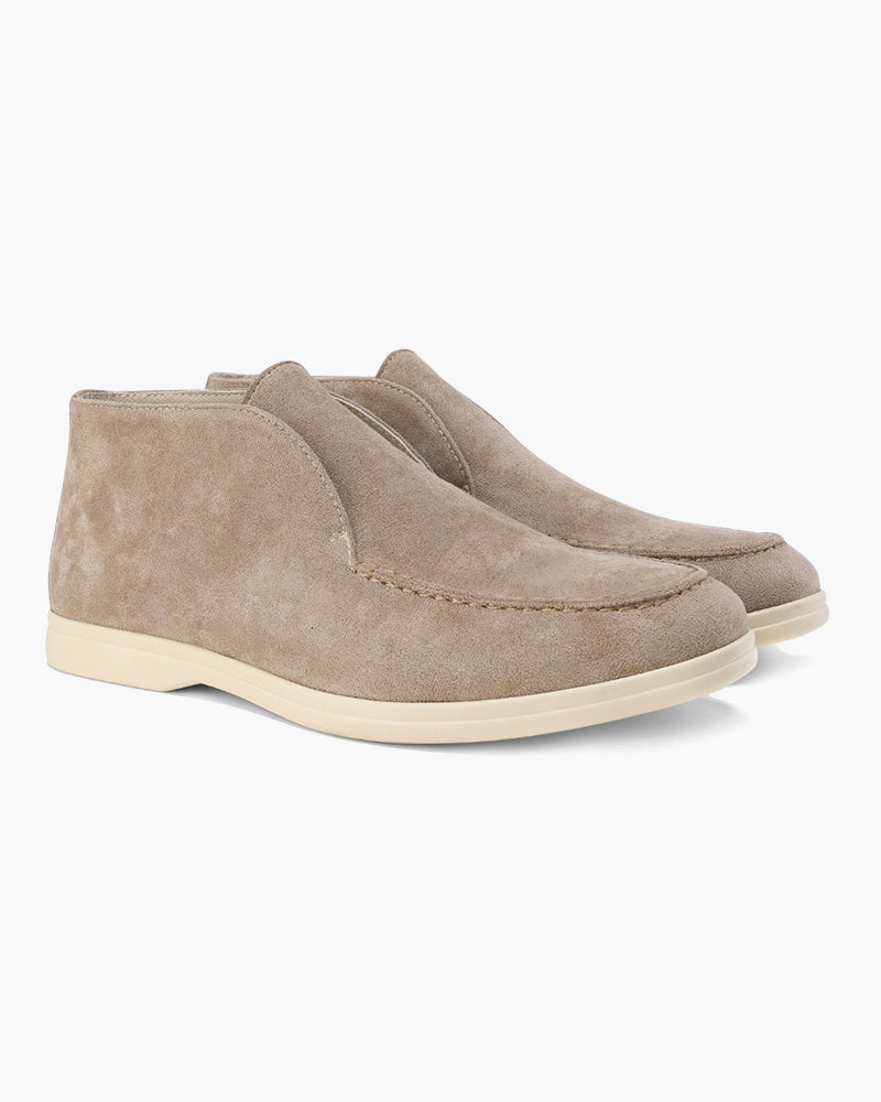 Men's High Top Suede Slip On Loafers Refined Casual