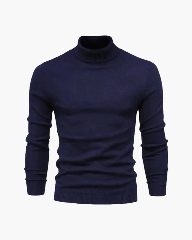 Men's Fine Knit Turtleneck Jumper Classic Fit