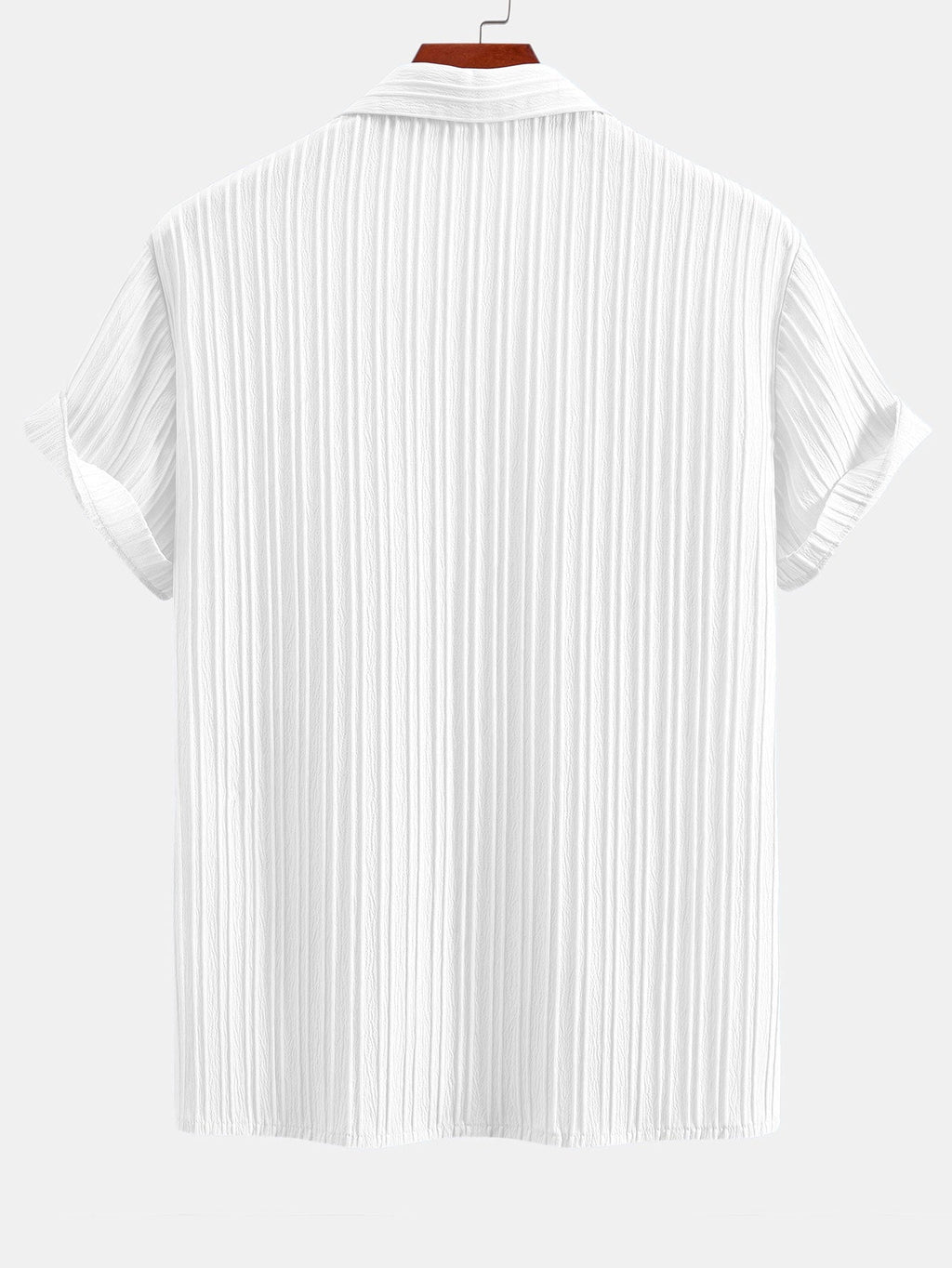 Men's Textured Cuban Collar Shirt and Linen Blend Trouser