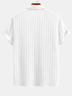 Men's Textured Cuban Collar Shirt and Linen Blend Trouser