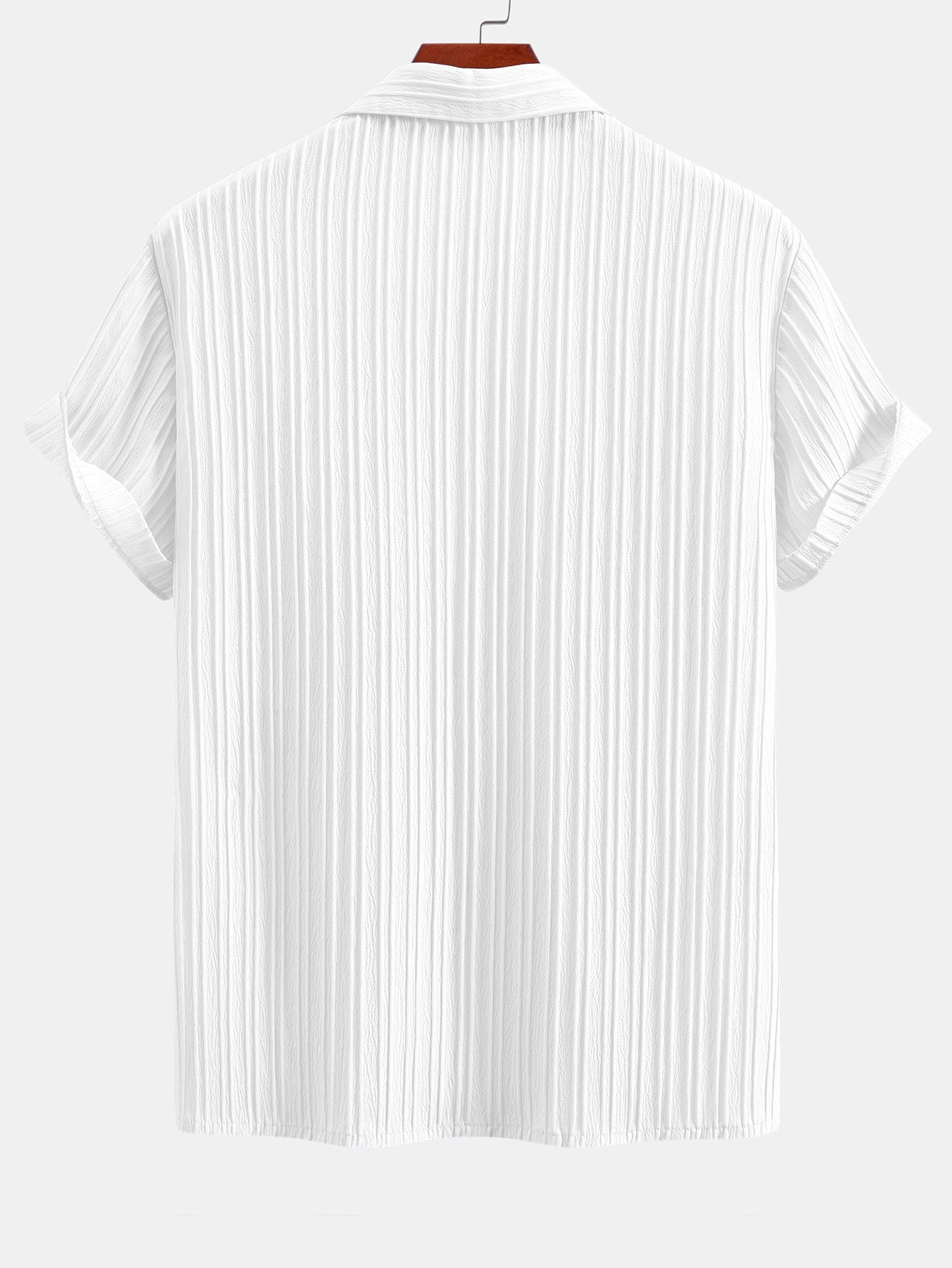 Men's Textured Cuban Collar Shirt and Linen Blend Trouser