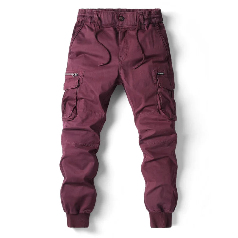 Men's Cargo Jogger Multi Pocket Streetwear Utility Trousers
