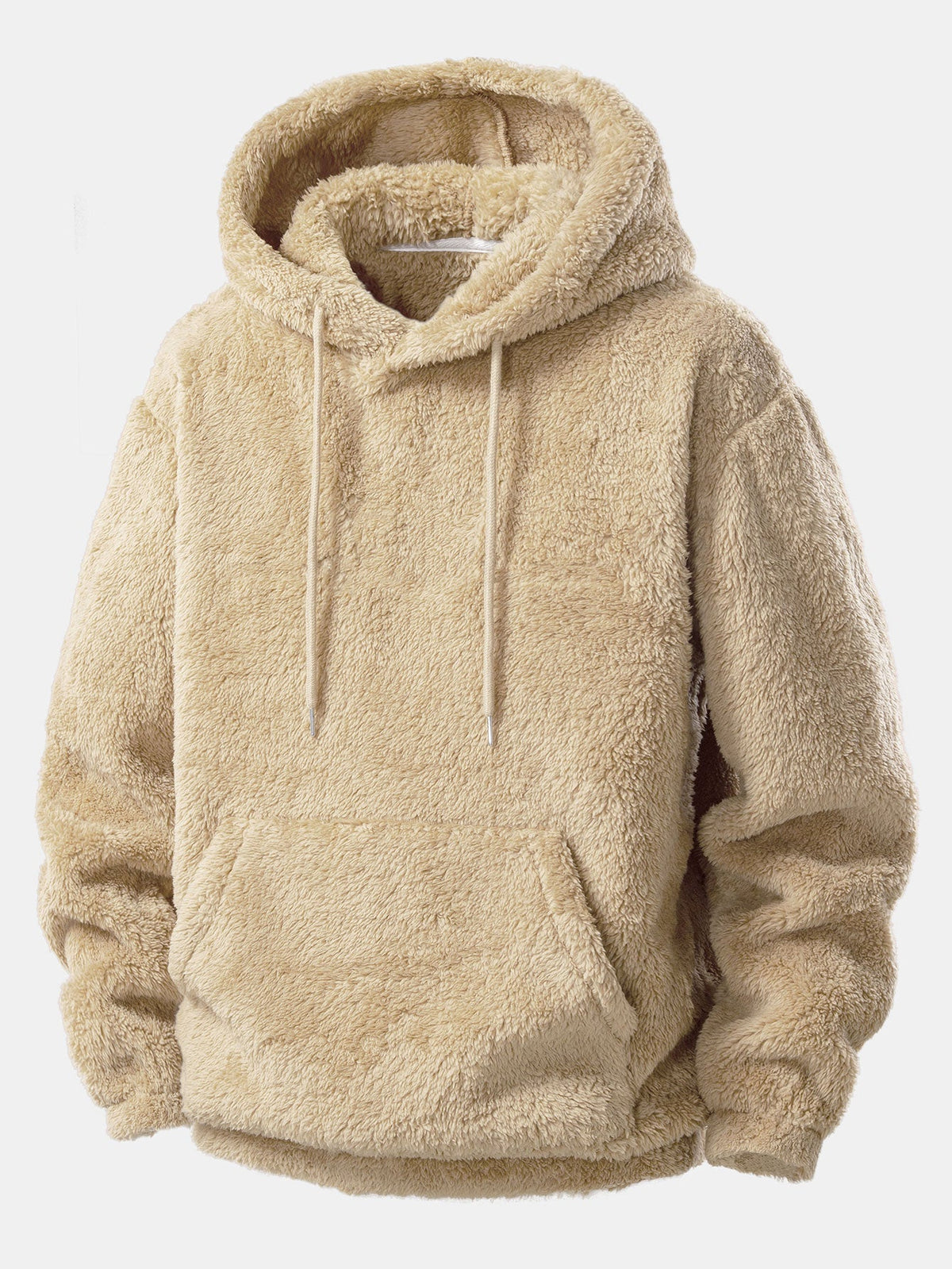 Men's Teddy Fleece Hoodie and Shorts Set Relaxed Two