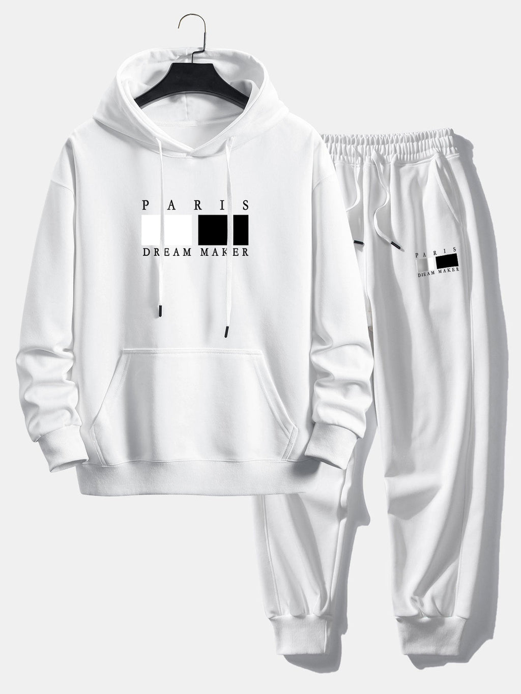 Men's Relaxed Hoodie Tracksuit Cotton Blend Jogger Set