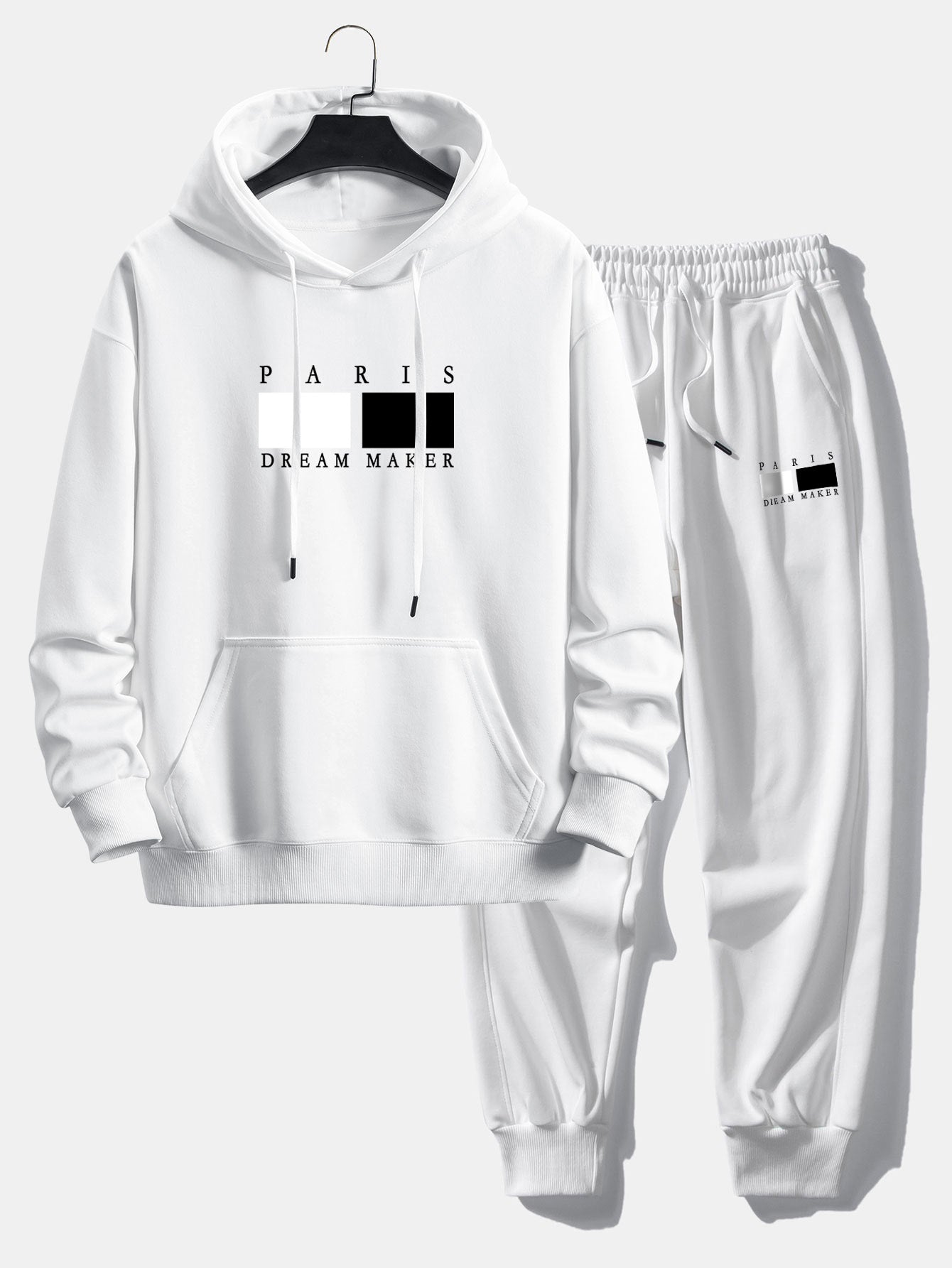 Men's Relaxed Hoodie Tracksuit Cotton Blend Jogger Set