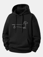 Men's Relaxed Hoodie Tracksuit Straight Leg Pintuck Sweatpants