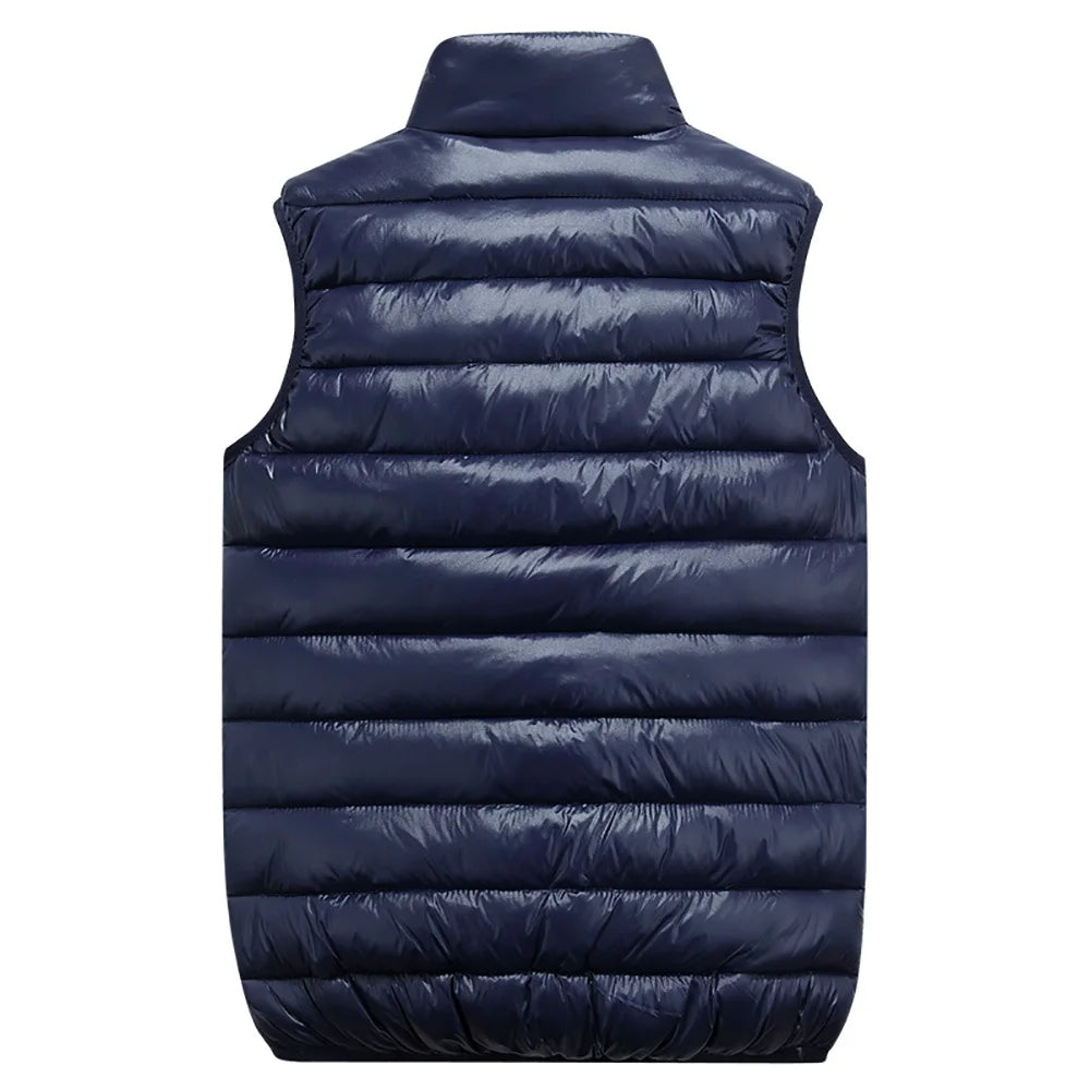 Men's Padded Bodywarmer Sleeveless Jacket Zip Front Lightweight Insulated