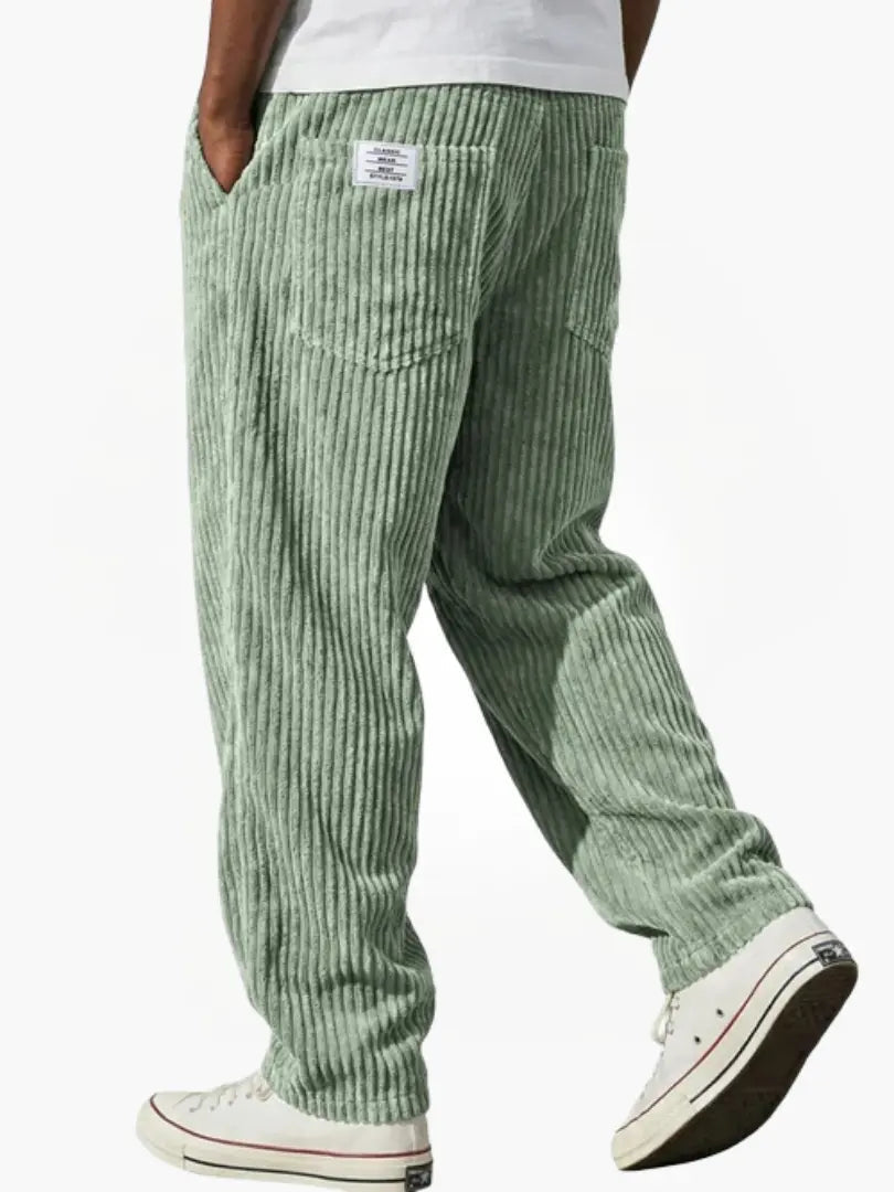 Men's Relaxed Corduroy Trousers Drawstring Everyday Fit