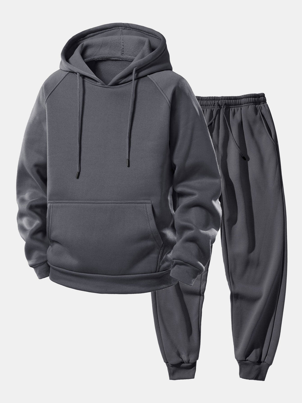 Men's Raglan Hoodie Tracksuit Regular Fit Polyester Set