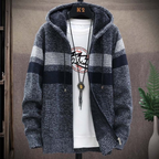 Men's Hooded Zip Up Cardigan Soft Lightweight Layer