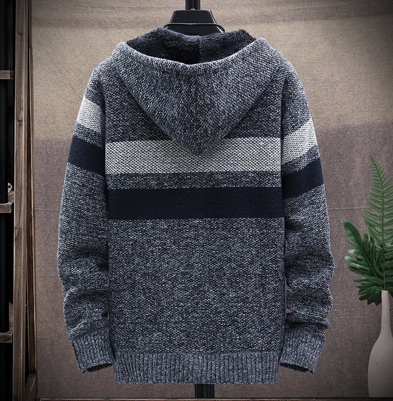 Men's Hooded Zip Up Cardigan Soft Lightweight Layer
