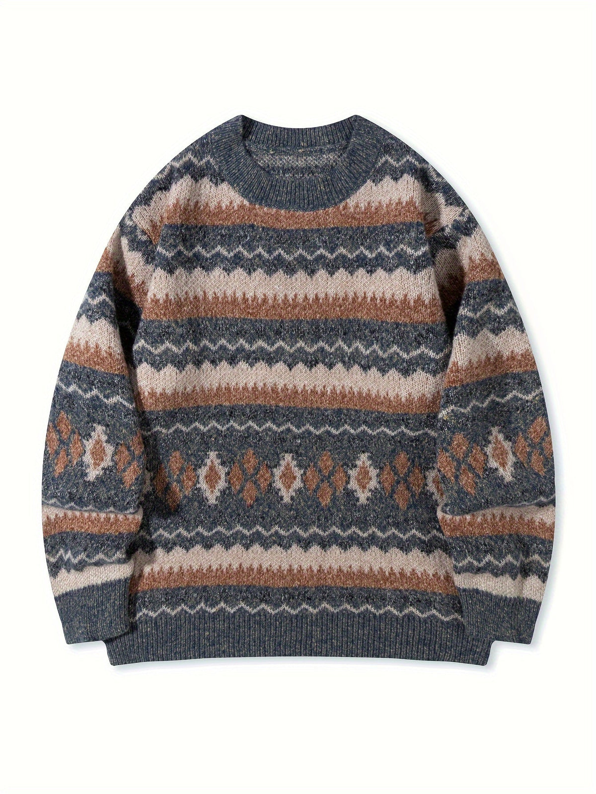 Women's Relaxed Nordic-Pattern Knit Sweater