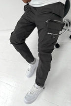 Men's Cargo Pocket Trousers Durable Utility Pants Comfortable Outdoor