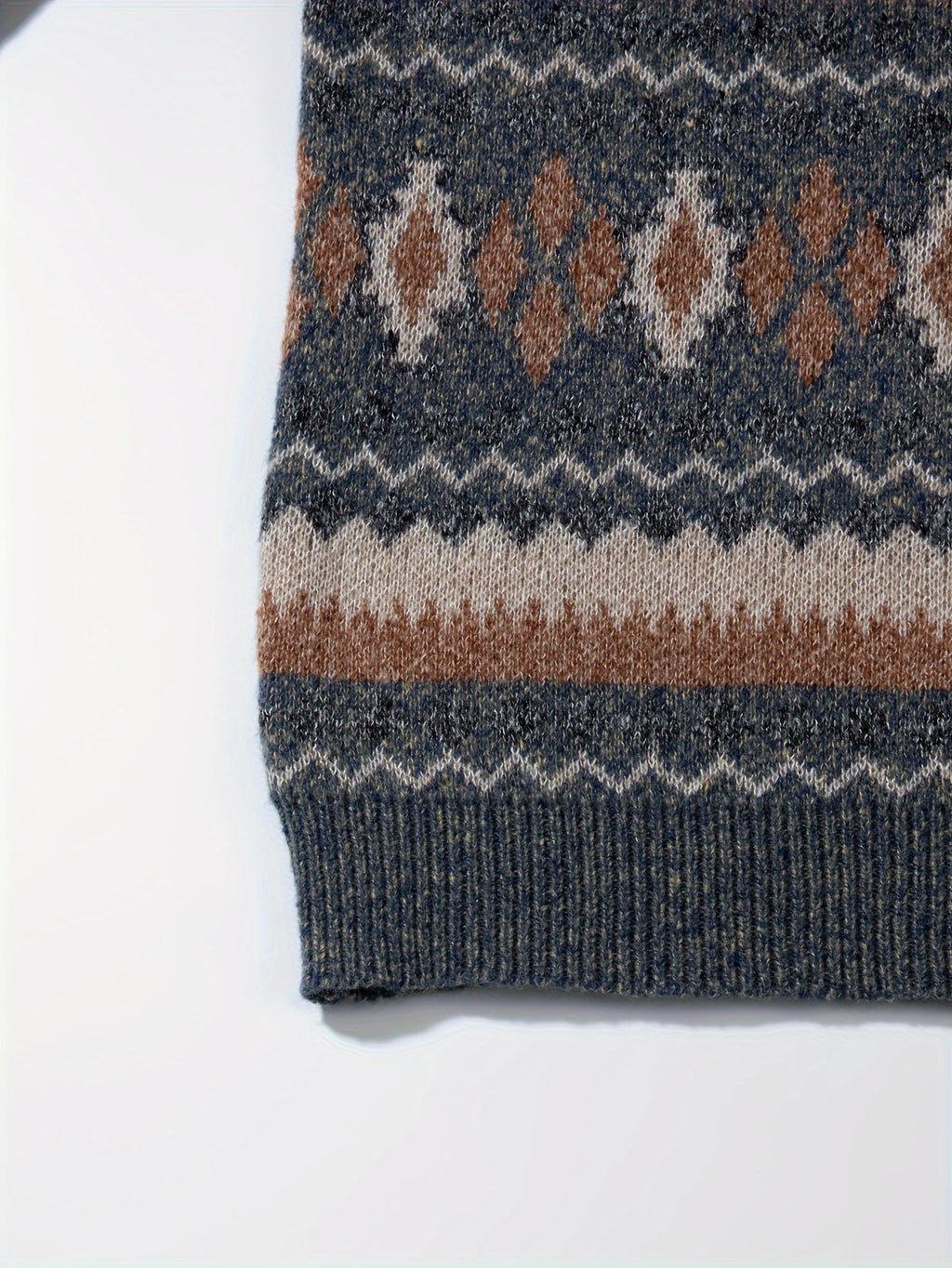 Women's Relaxed Nordic-Pattern Knit Sweater