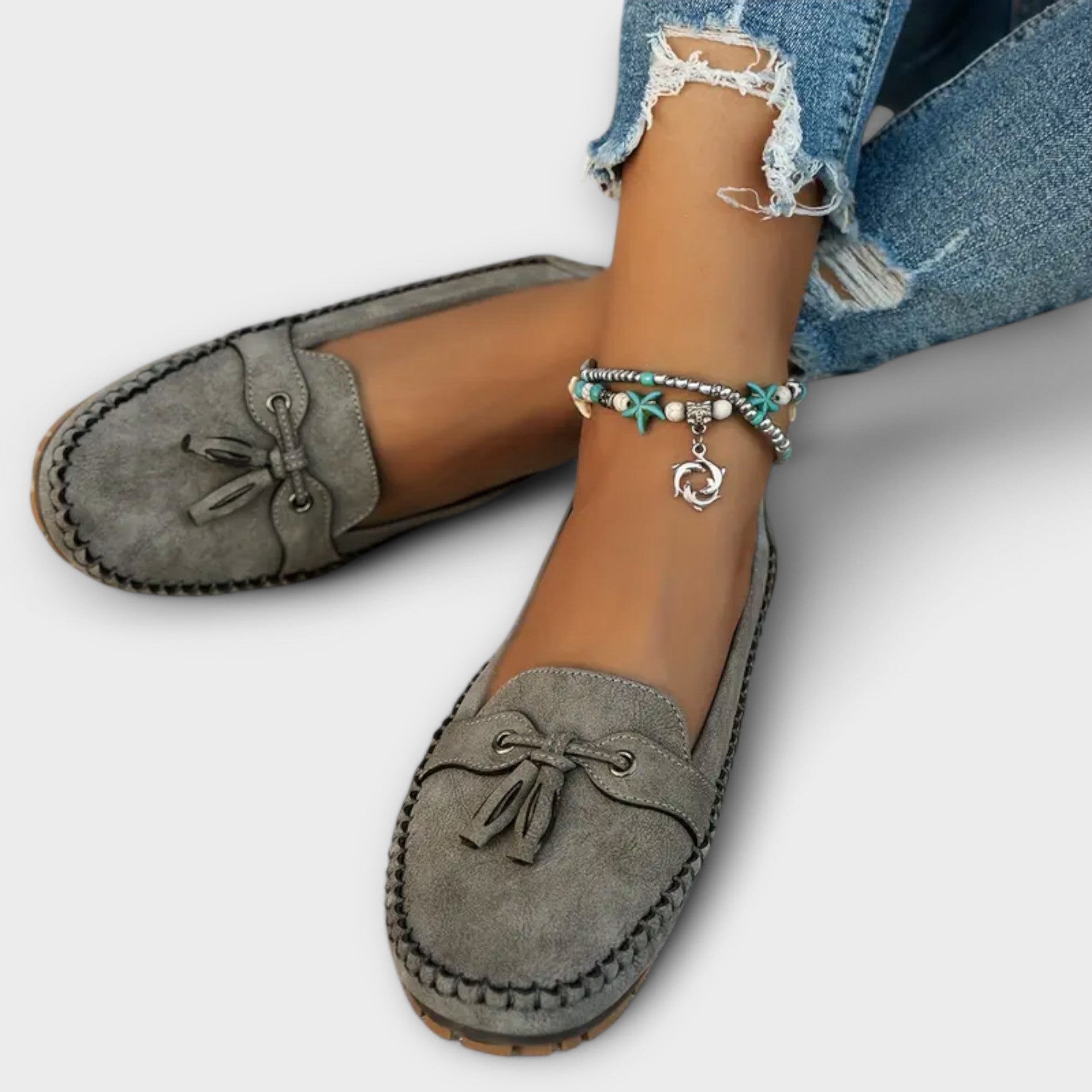 Women's Tassel Detail Moccasin Loafers Soft Flat Casual