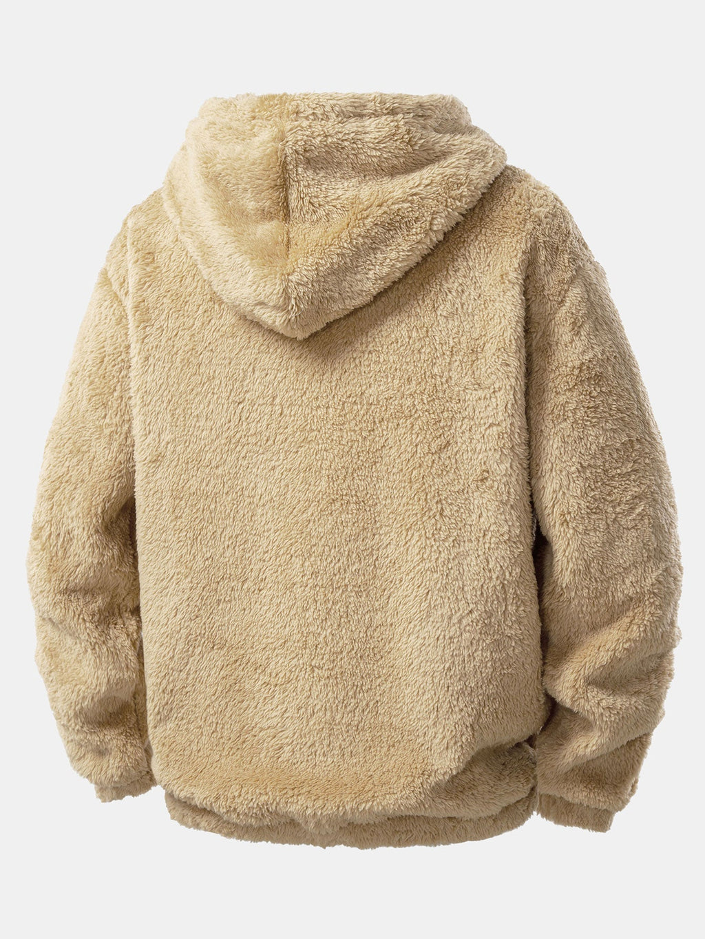 Men's Teddy Fleece Hoodie and Shorts Set Relaxed Two