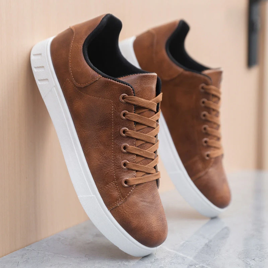 Men's Cushioned Walking Trainers Lace Up Casual Shoes