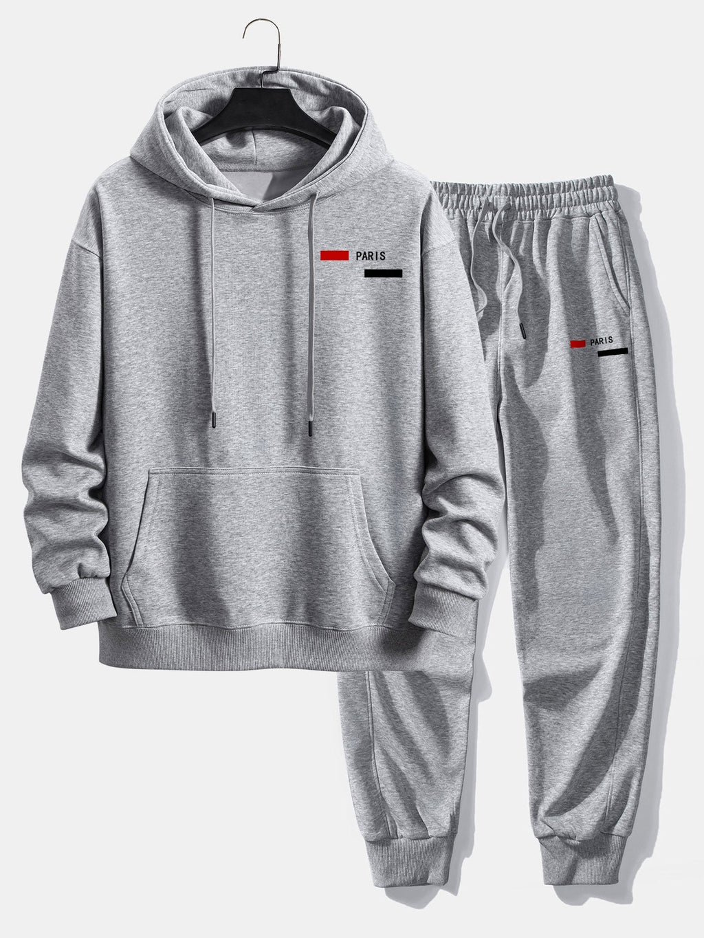 Men's Relaxed Fit Tracksuit Cotton Blend Hoodie and Joggers