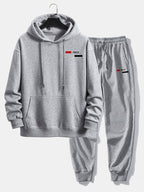 Men's Relaxed Fit Tracksuit Cotton Blend Hoodie and Joggers