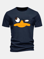 Men's Graphic T Shirt Cartoon Face Print Casual Fit
