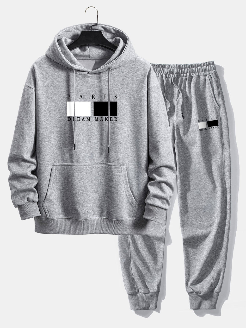 Men's Relaxed Hoodie Tracksuit Cotton Blend Jogger Set