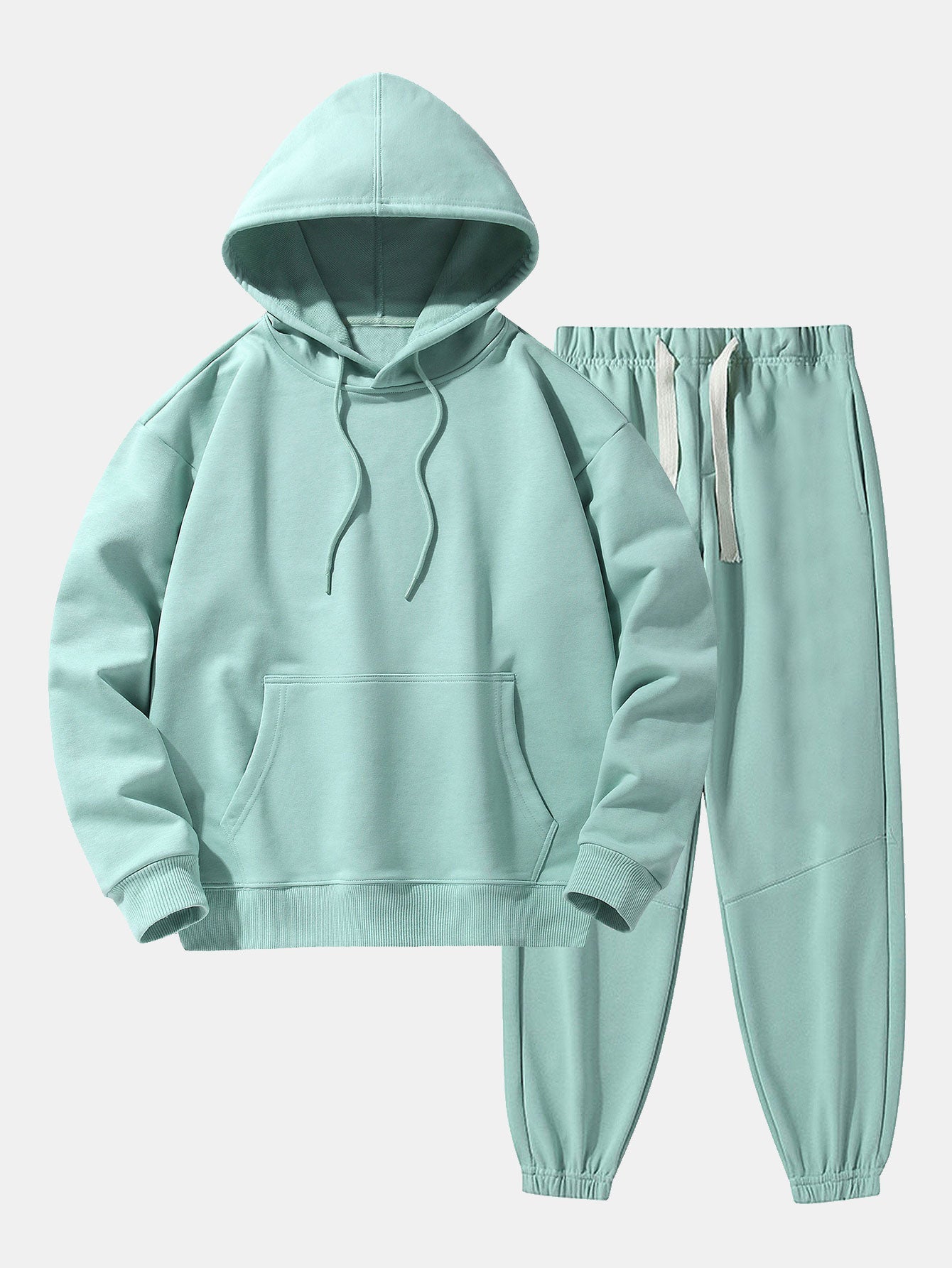 Men's Heavyweight Drop Shoulder Tracksuit Relaxed Cotton Blend Hoodie