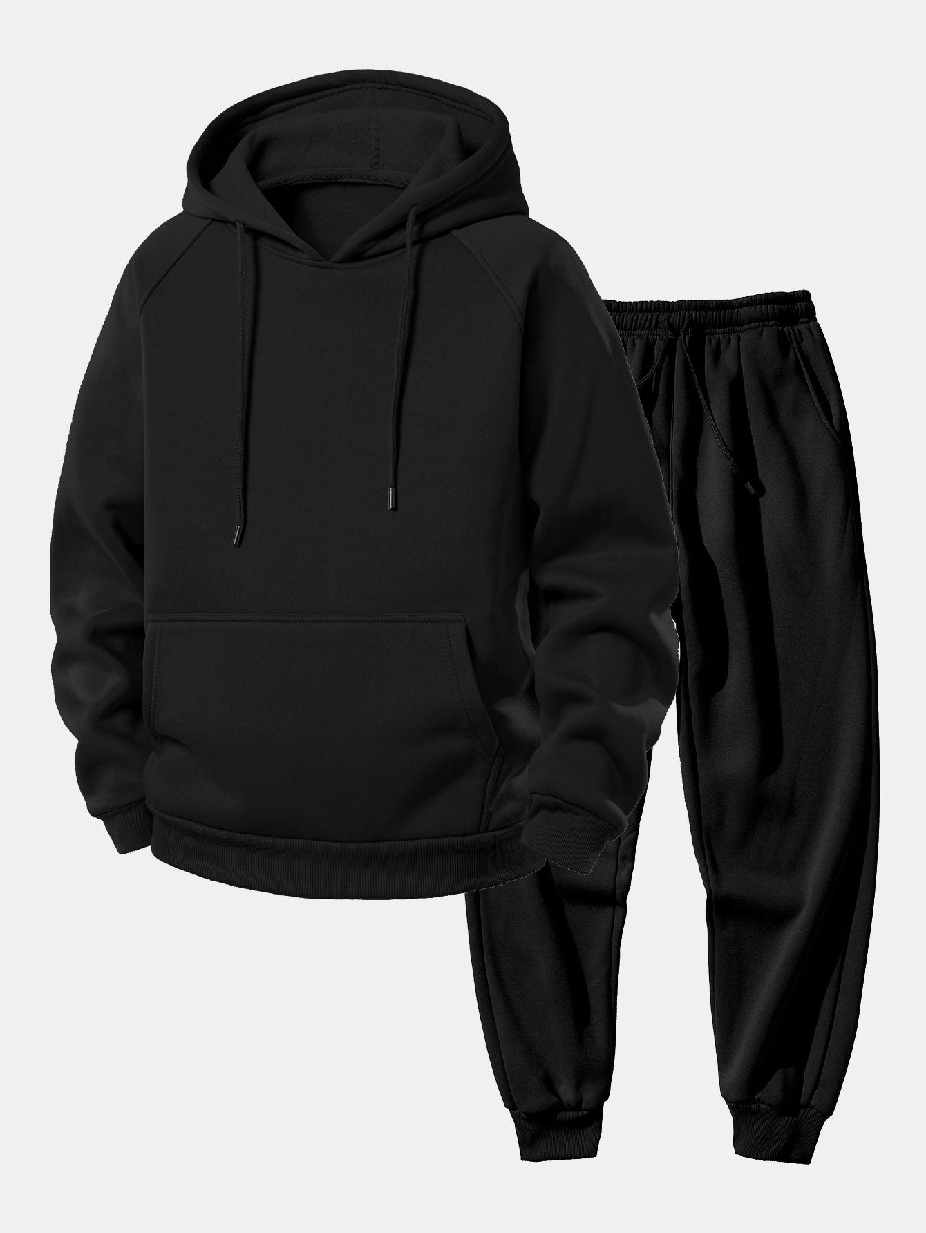 Men's Raglan Hoodie Tracksuit Regular Fit Polyester Set