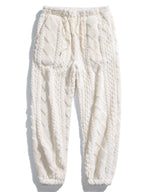 Men's Textured Teddy Tracksuit Relaxed Hoodie and Joggers