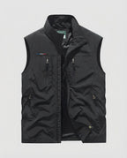 Men's Lightweight Utility Gilet Multi Pocket Zip Up Layer