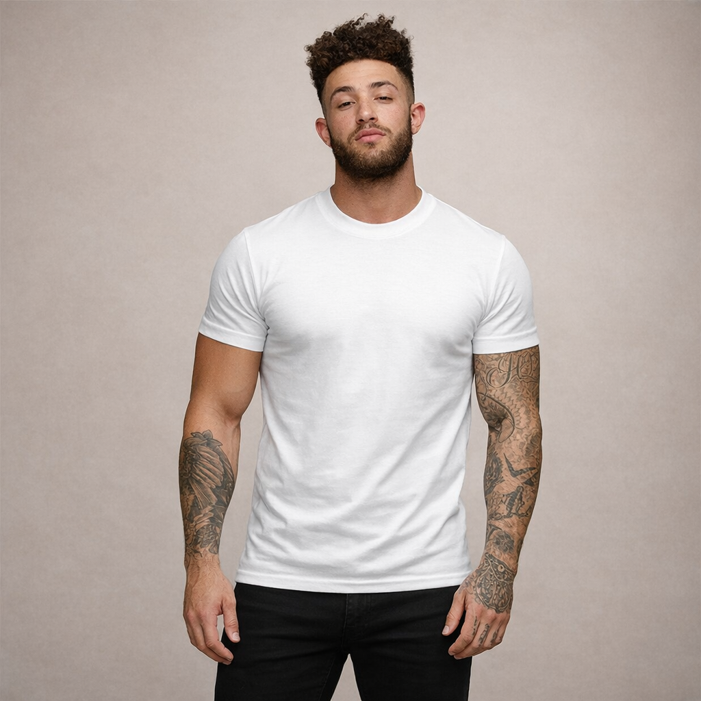 Men's Slim Fit Crew Neck Essential Cotton T Shirt