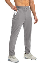 Men's Tapered Joggers Lightweight Stretch Training Trousers with Secure