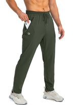 Men's Tapered Joggers Lightweight Stretch Training Trousers with Secure