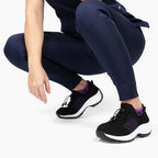 Women's Knit Toggle Walking Shoes with Cushioned Sole
