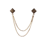 Men's Double Chain Brooch Vintage Inspired Accent for Jackets