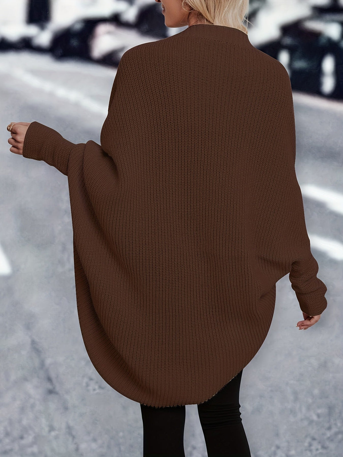 Women's Relaxed Longline Knit Cardigan for Holiday Layering