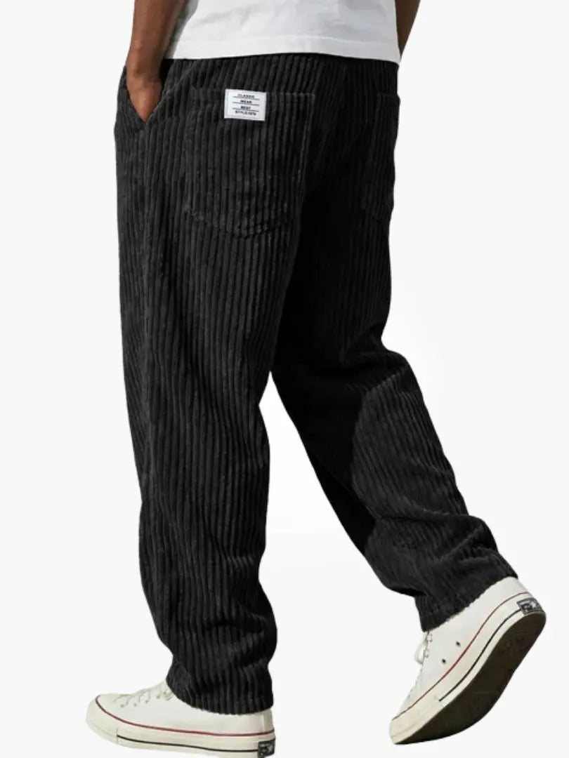 Men's Relaxed Corduroy Trousers Drawstring Everyday Fit