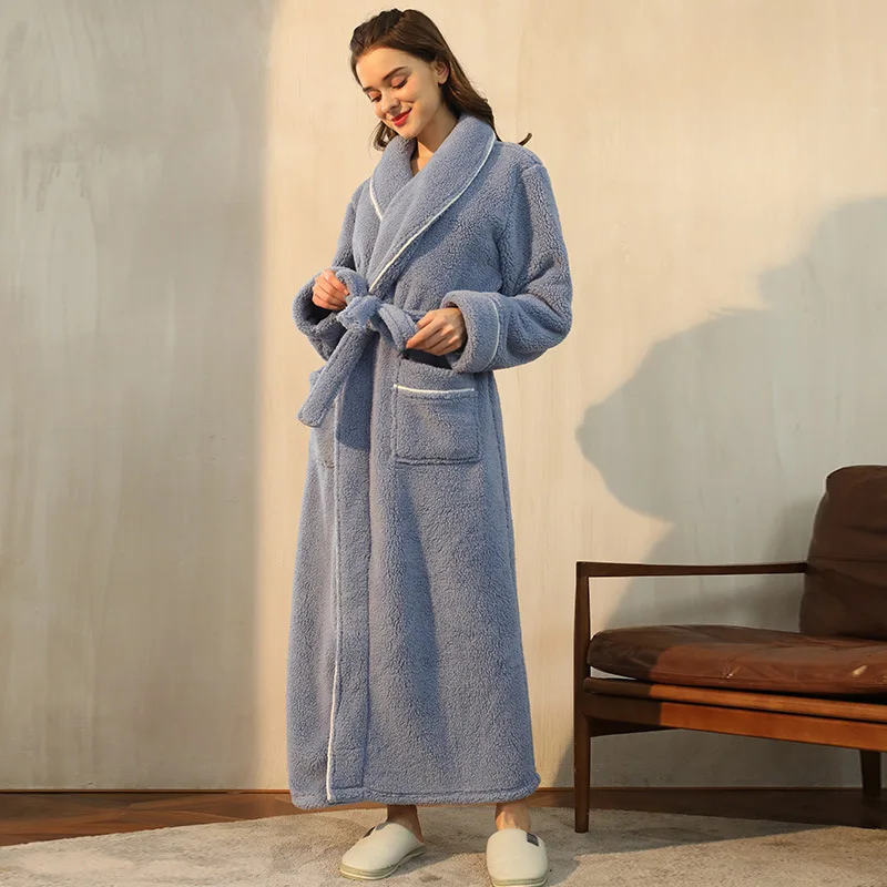 Women's Flannel Bathrobe – Soft Belted Robe
