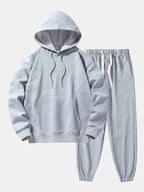 Men's Heavyweight Drop Shoulder Tracksuit Relaxed Cotton Blend Hoodie