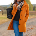 Women's Classic Coat with Buttons