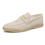Men's Suede Look Penny Loafers Comfortable Slip On Shoes