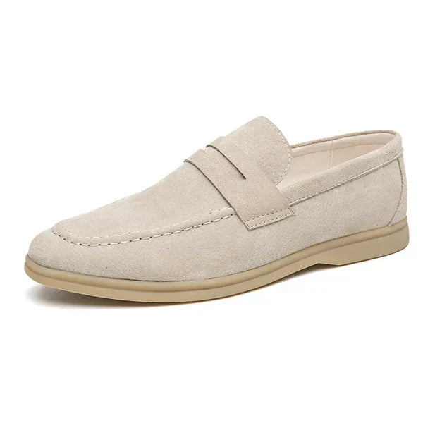 Men's Suede Look Penny Loafers Comfortable Slip On Shoes