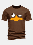 Men's Graphic T Shirt Cartoon Face Print Casual Fit