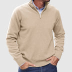 Men's Quarter Zip Sweater Refined Knit Layer for Smart