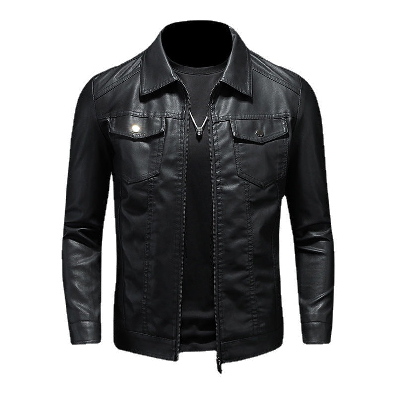 Men's Vintage Leather Jacket Durable Comfortable Stylish Classic Everyday