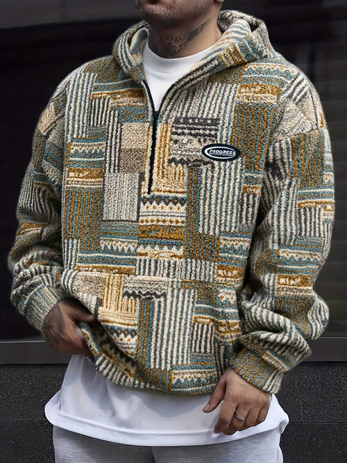 Women's Cozy Pattern Knit Quarter-Zip Pullover