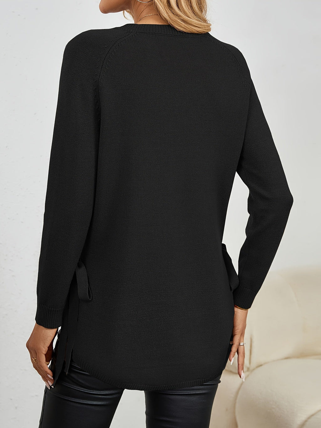 Women's Split-Side Tunic Length Pullover Sweater