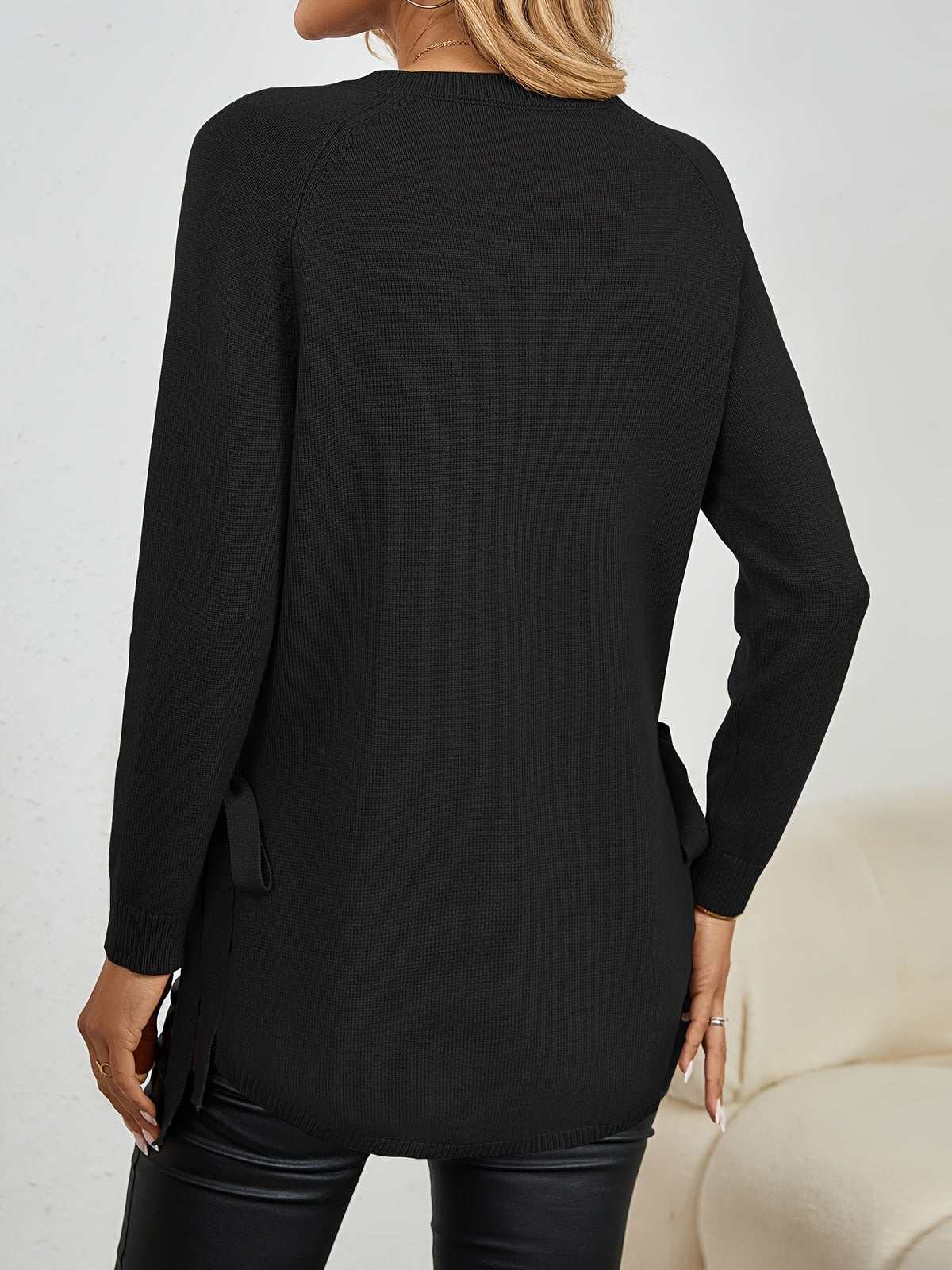 Women's Split-Side Tunic Length Pullover Sweater