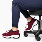 Women's Knit Toggle Walking Shoes with Cushioned Sole